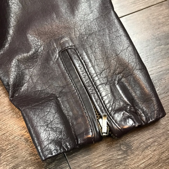 Golden State Men’s Vintage Full Zip Dark Cherry Brown Leather Fashion Jacket 38 - Picture 7 of 12